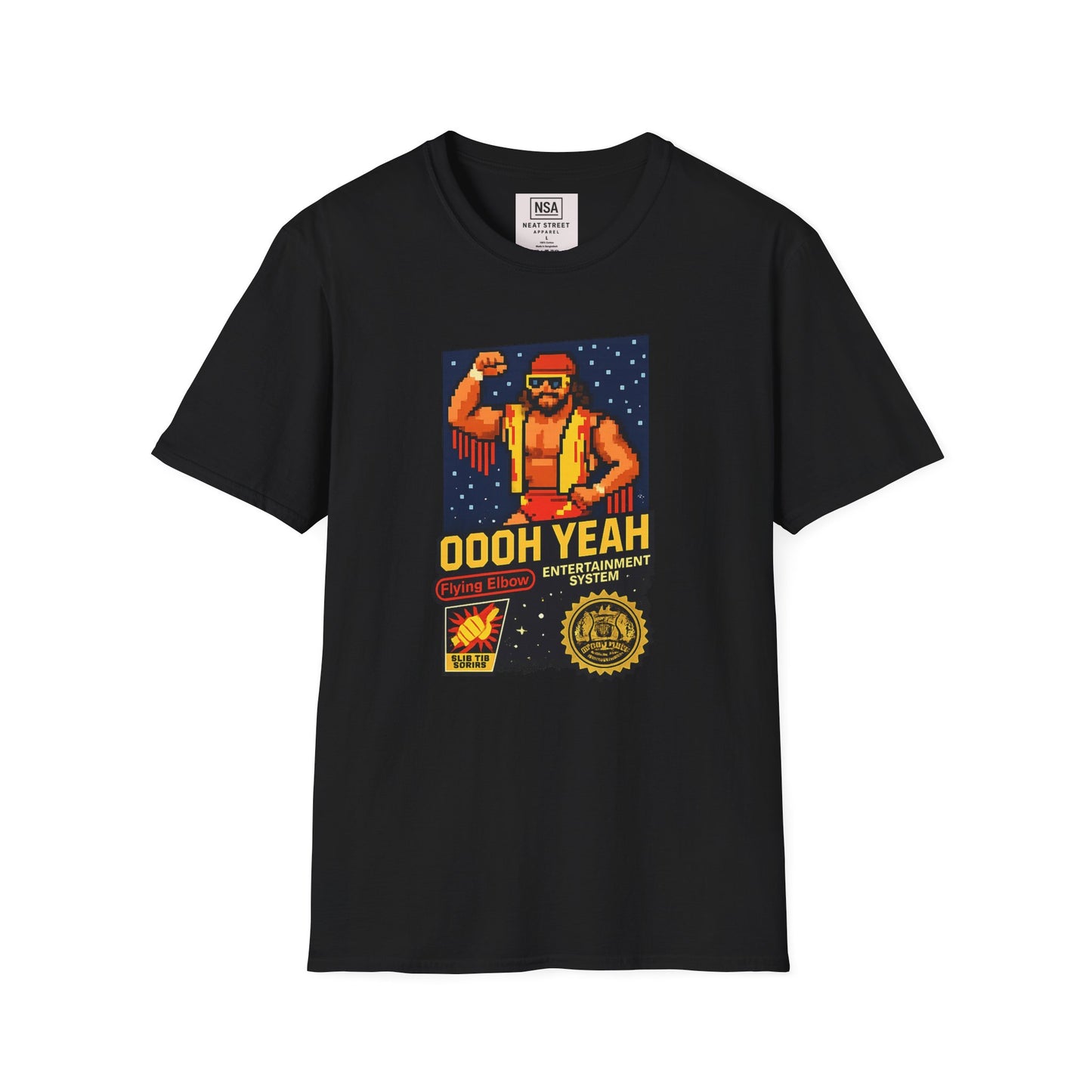 Retro Macho Man Pixel T-Shirt