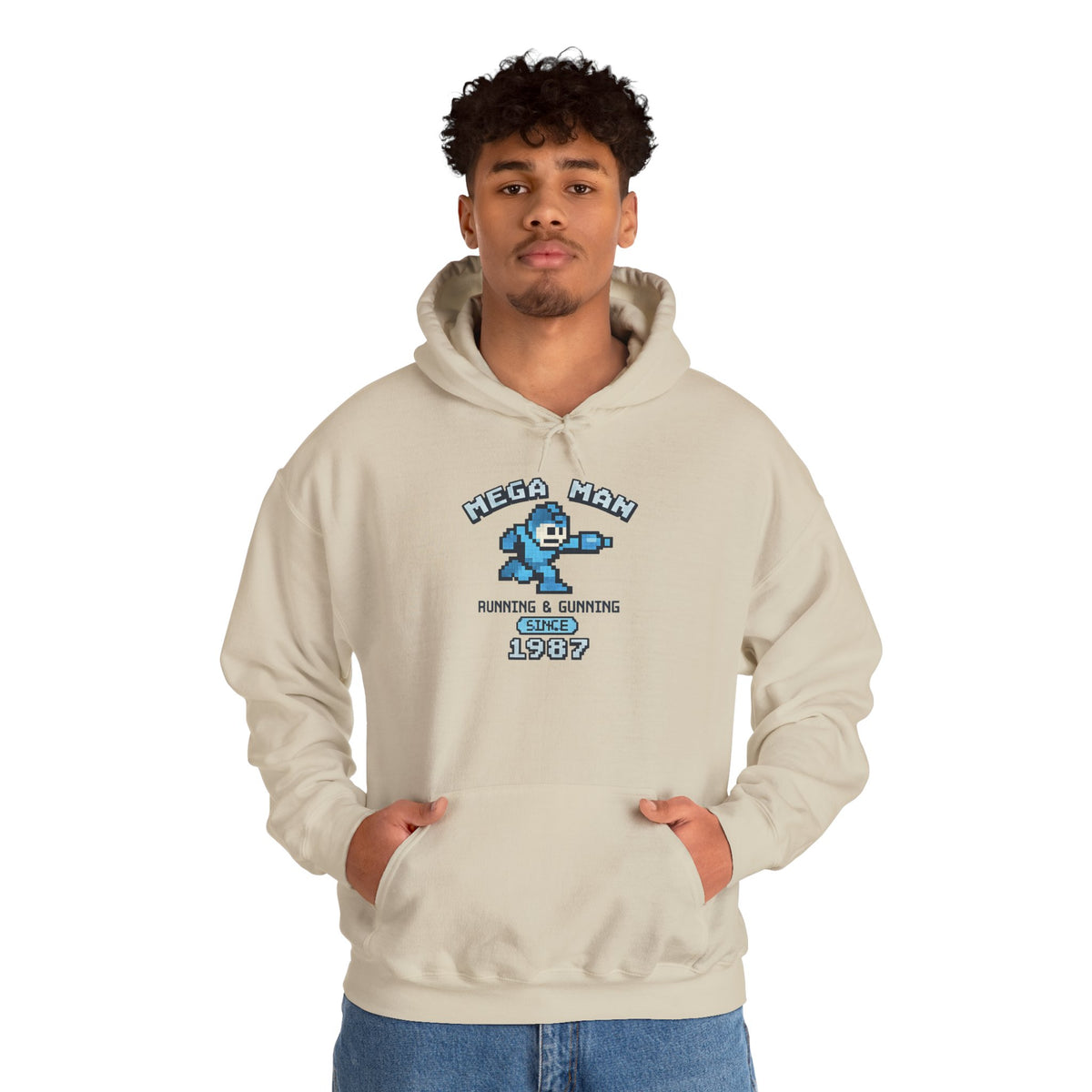 Mega Man 1987 Hoodie - Retro Gaming Pullover