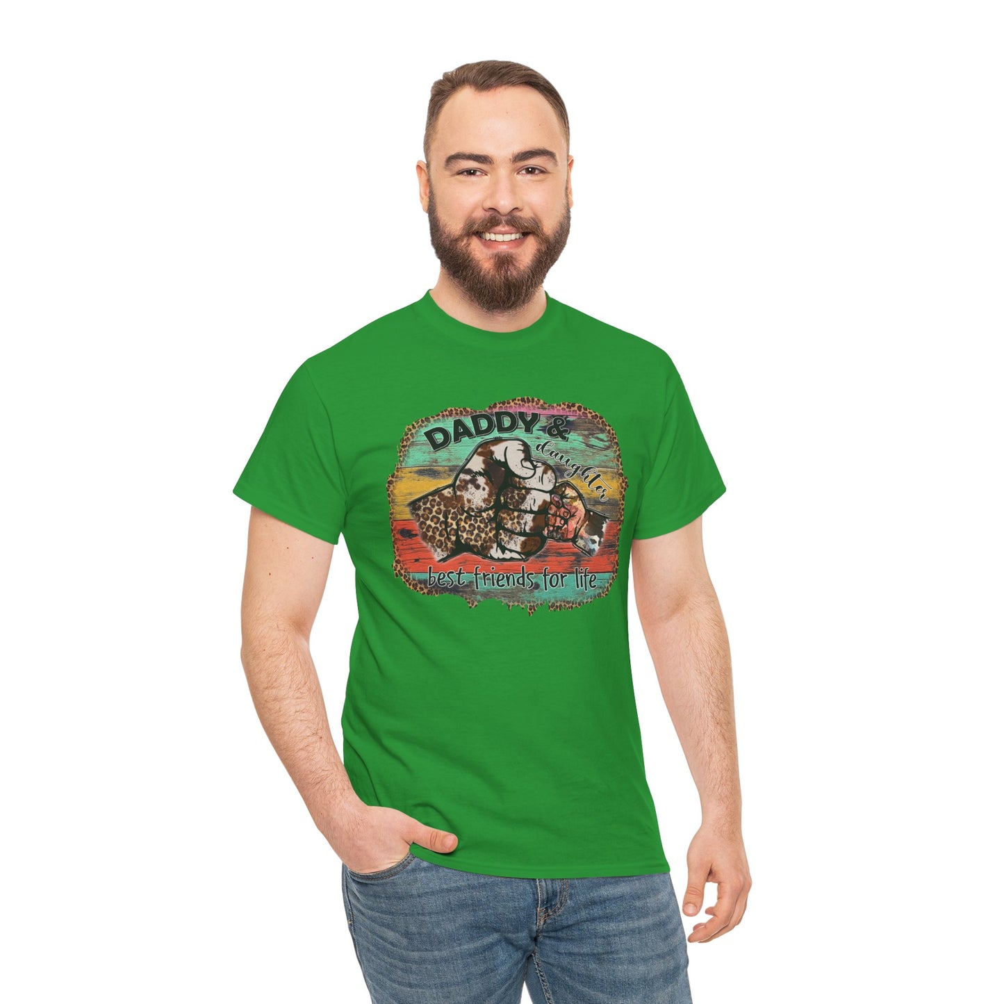 Rasta Retro Graphic Tee for Dads | Unisex Heavy Cotton T-Shirt