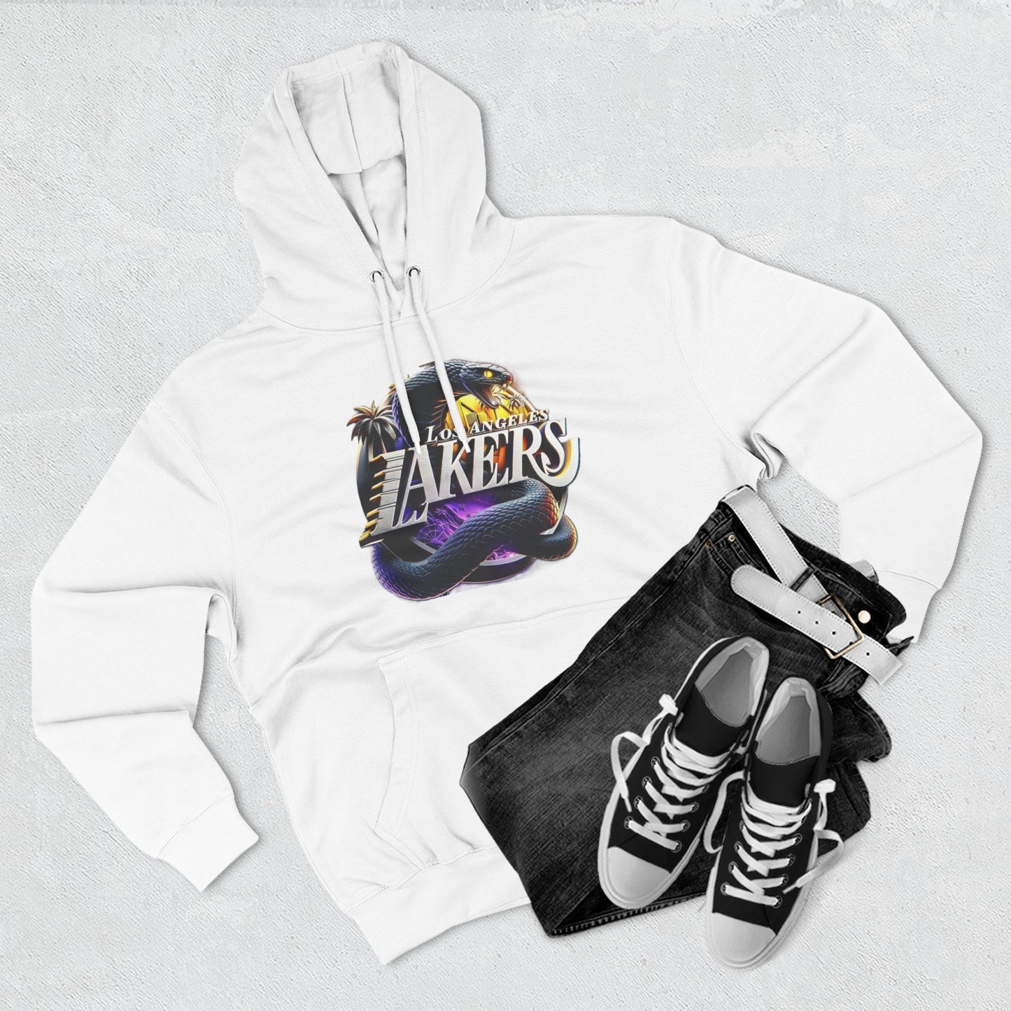 Hoodie — Retro Los Angeles Lakers Palm Logo Pullover