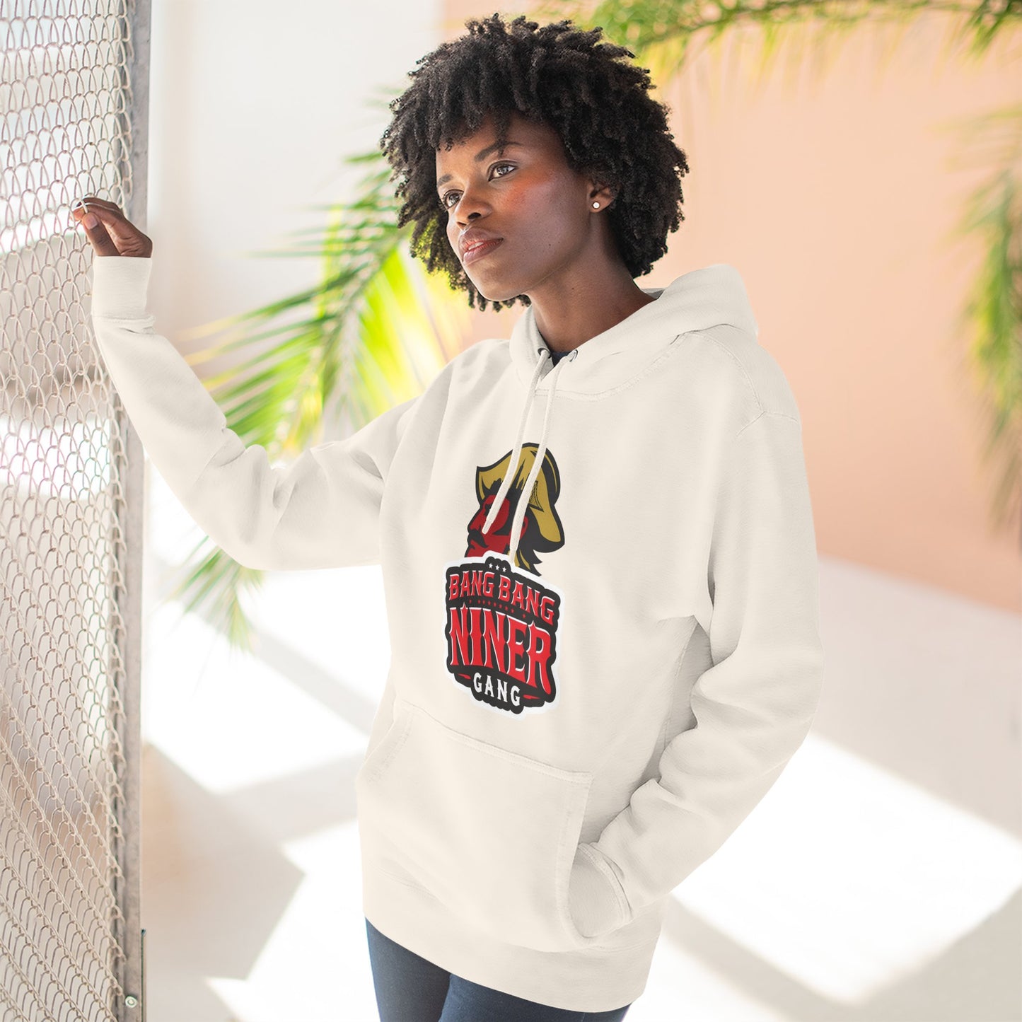 Niner Gang Logo Hoodie — 'Bang Bang Niner' Fleece Pullover