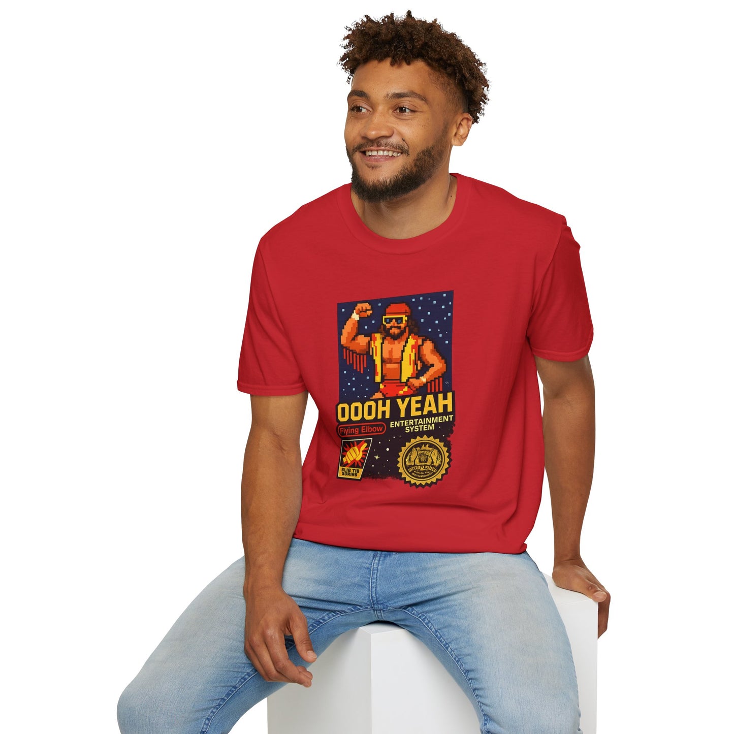 Retro Macho Man Pixel T-Shirt