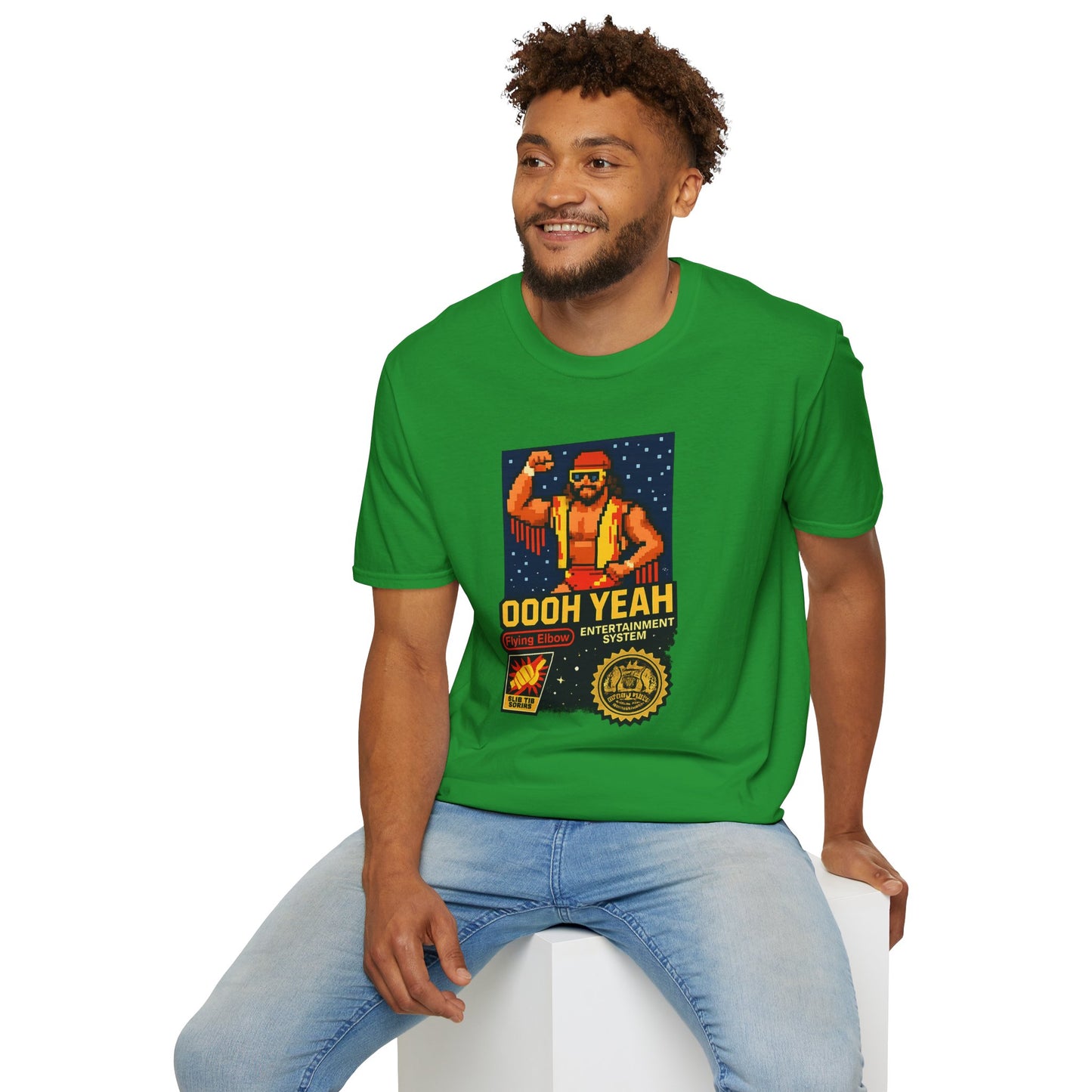 Retro Macho Man Pixel T-Shirt