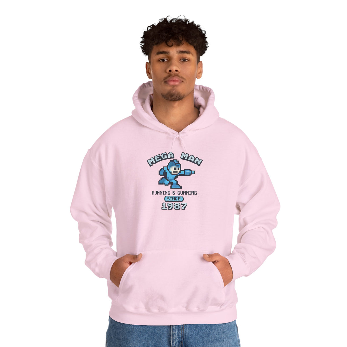 Mega Man 1987 Hoodie - Retro Gaming Pullover