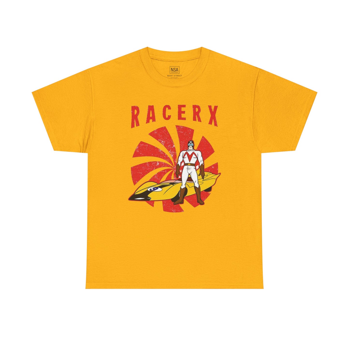 Retro Racerx Unisex Heavy Cotton Tee - Vintage Style Shirt