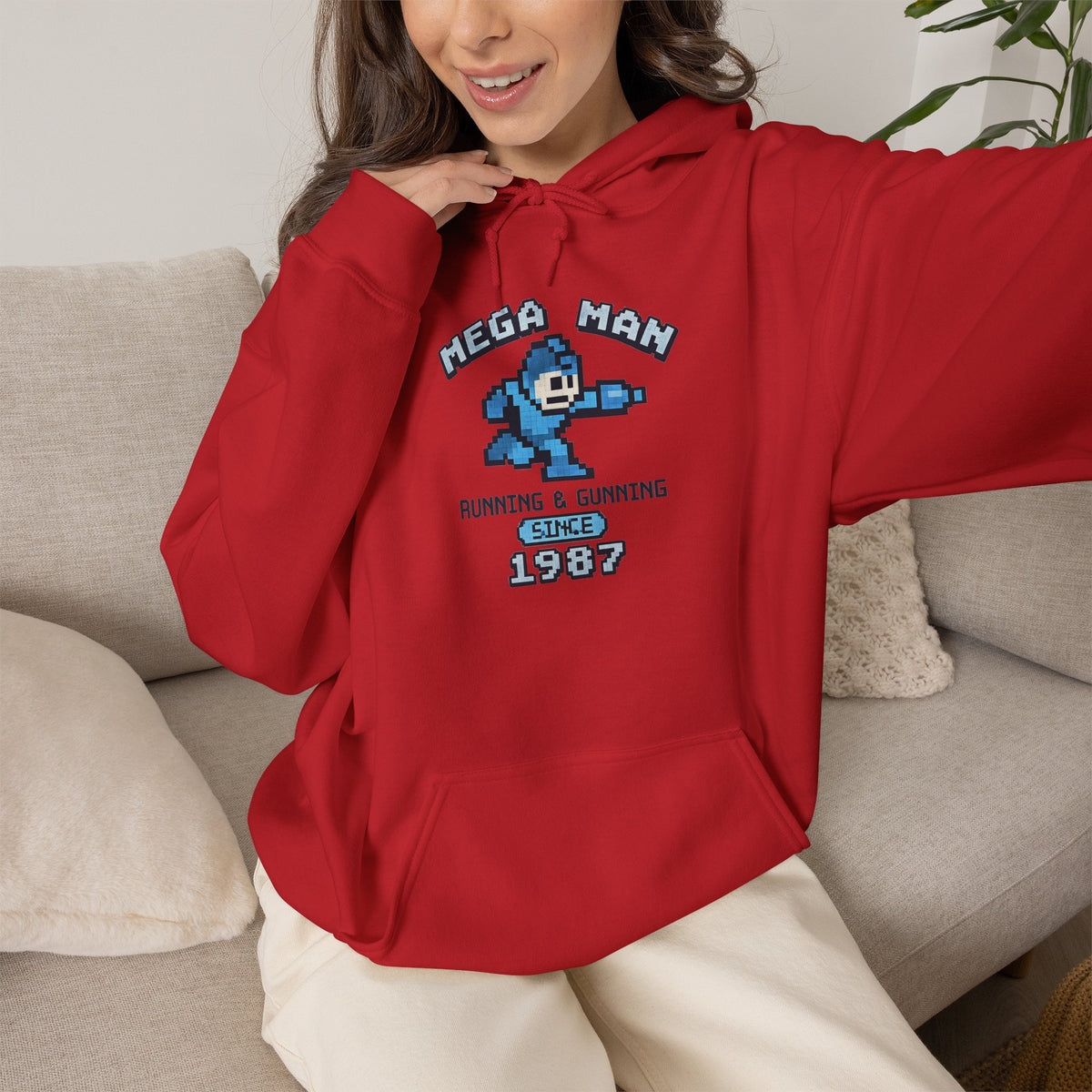 Mega Man 1987 Hoodie - Retro Gaming Pullover