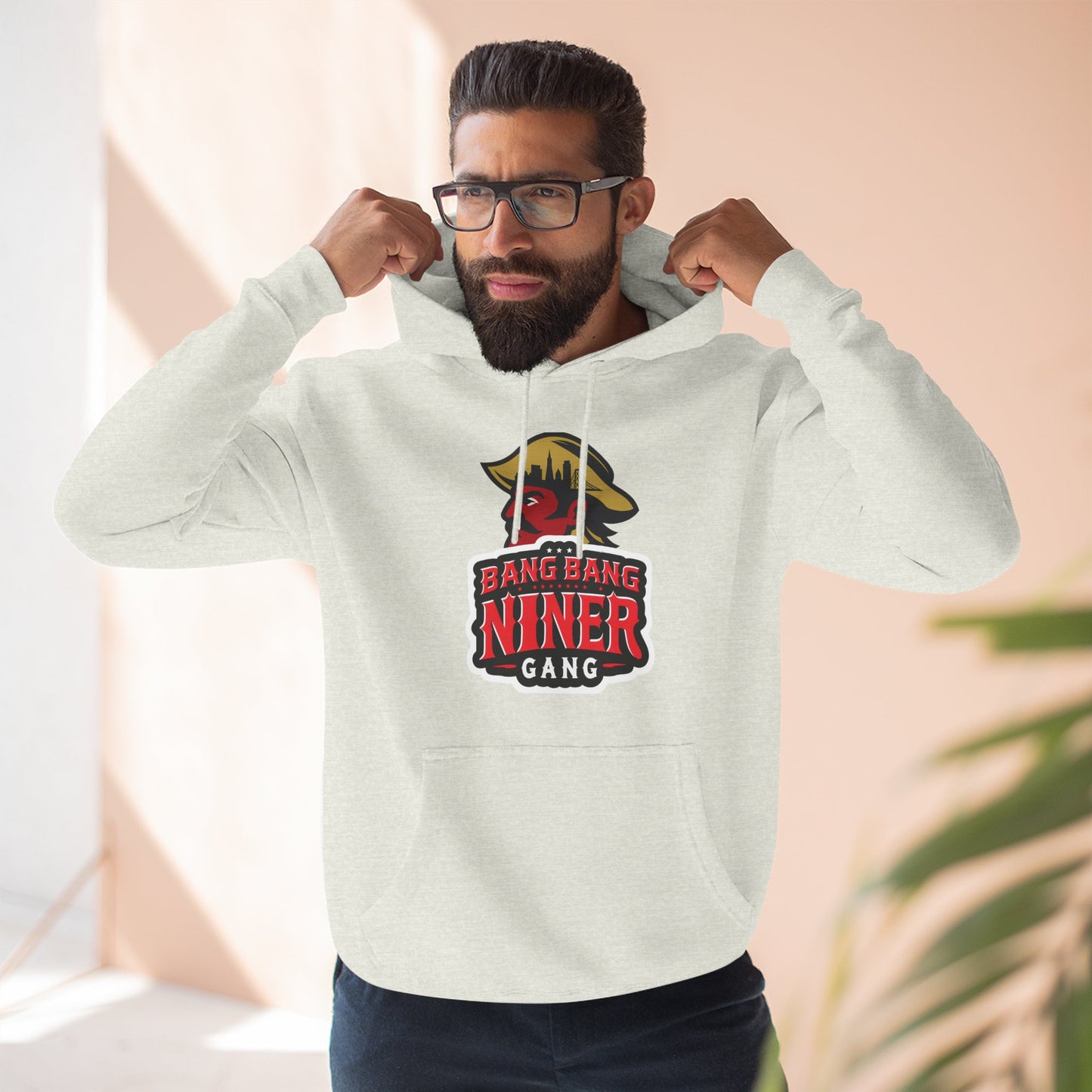 Niner Gang Logo Hoodie — 'Bang Bang Niner' Fleece Pullover