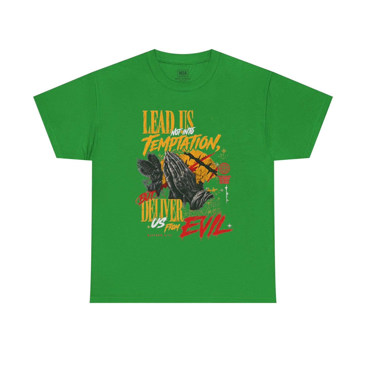 "Lead Us Not Into Temptation, Deliver Us From Evil" Graphic T-Shirt