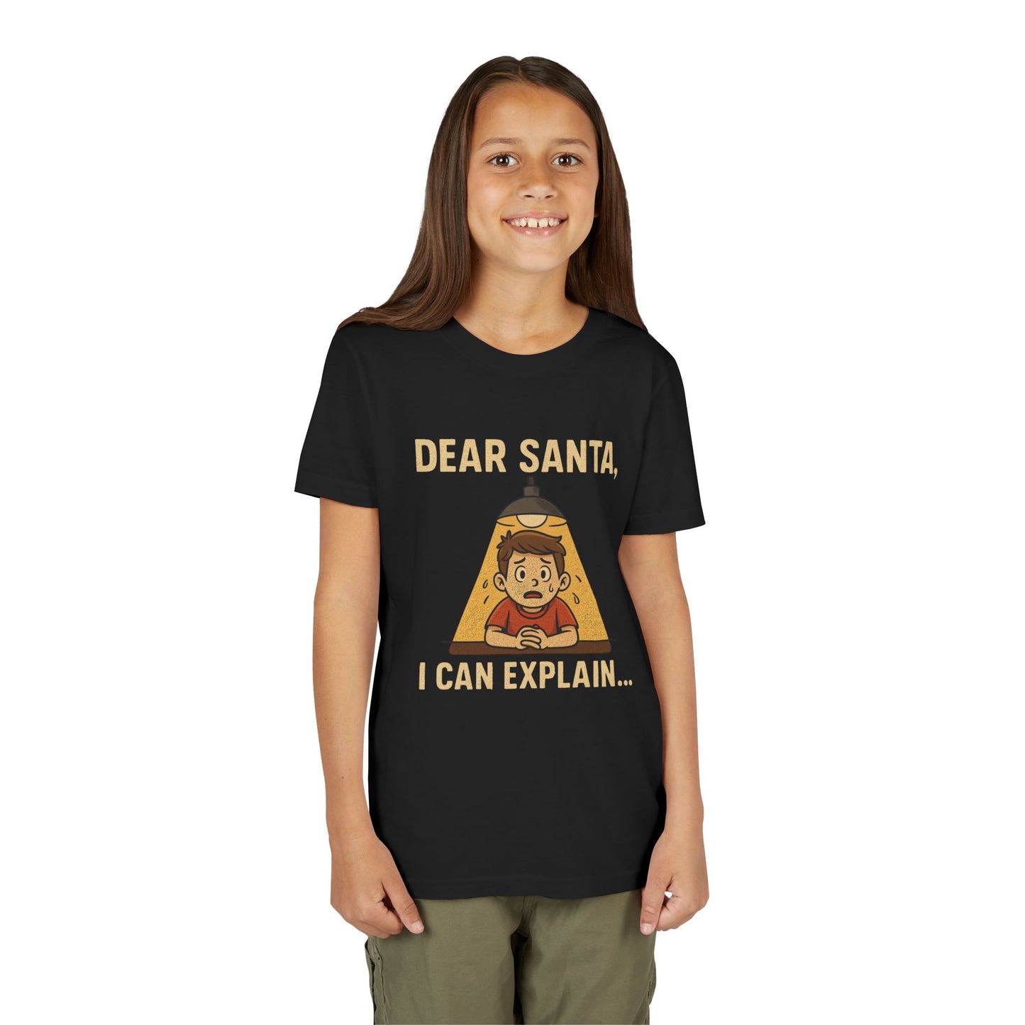 Youth Short Sleeve Tee - "Santa, I can Explain"