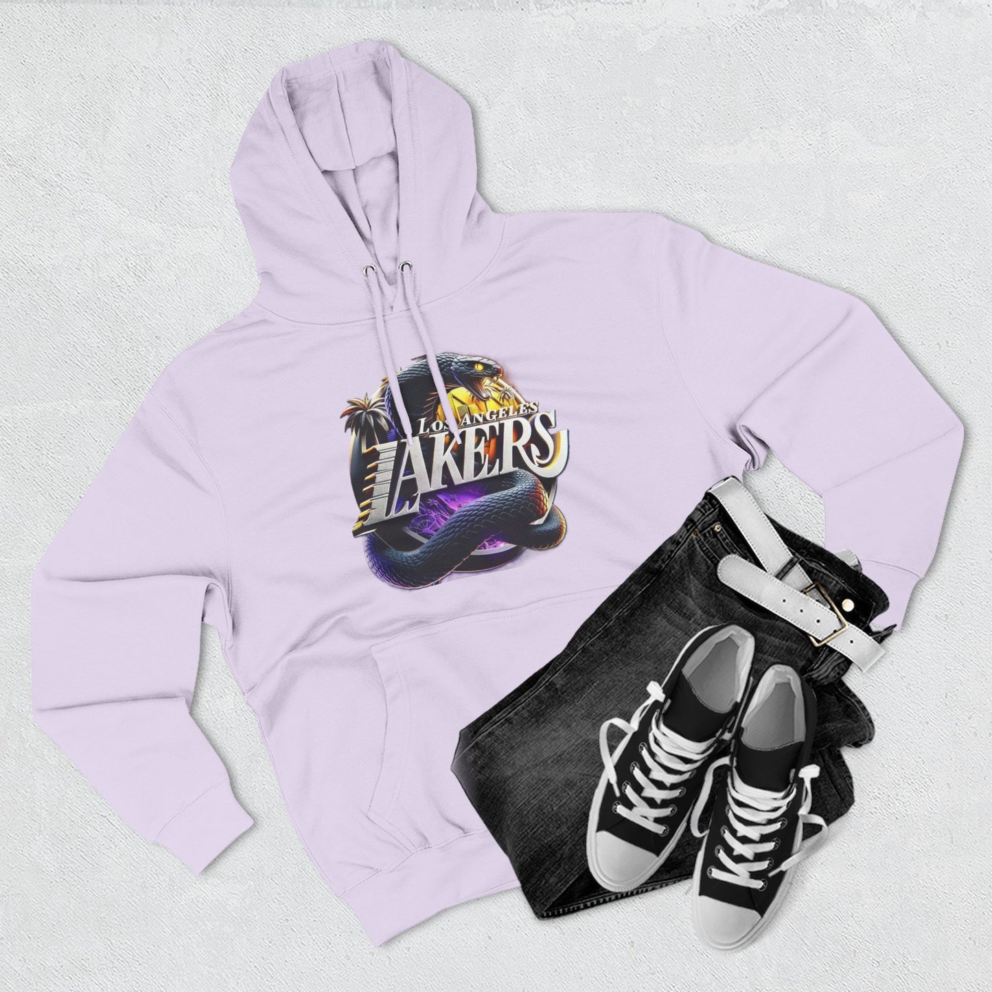 Hoodie — Retro Los Angeles Lakers Palm Logo Pullover